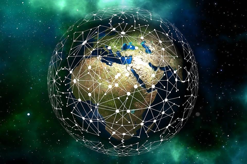 Information & news Information & news - picture of a networked Earth